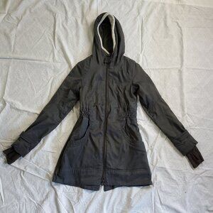Lululemon Winter Warrior Parka Jacket - Grey Herringbone - Size 4